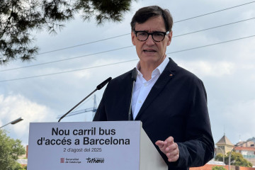 El presidente de la Generalitat, Salvador Illa, en la inauguración
