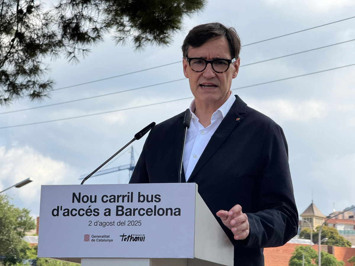 El presidente de la Generalitat, Salvador Illa, en la inauguración