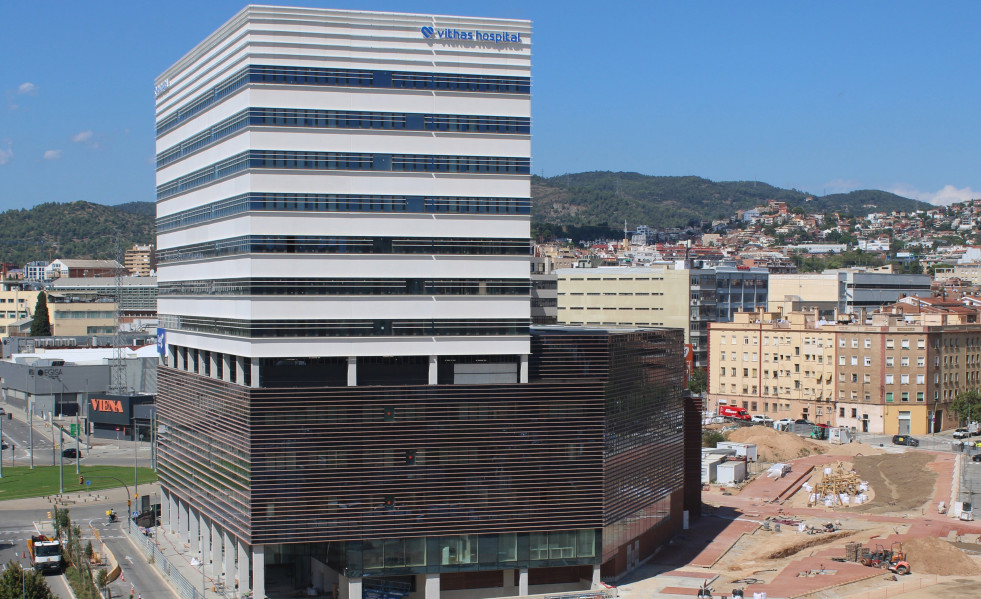 El edificio del hospital en Esplugues