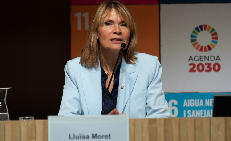 Archivo - La viceprimera secretaria y portavoz del PSC, Lluïsa Moret, en una imagen de archivo