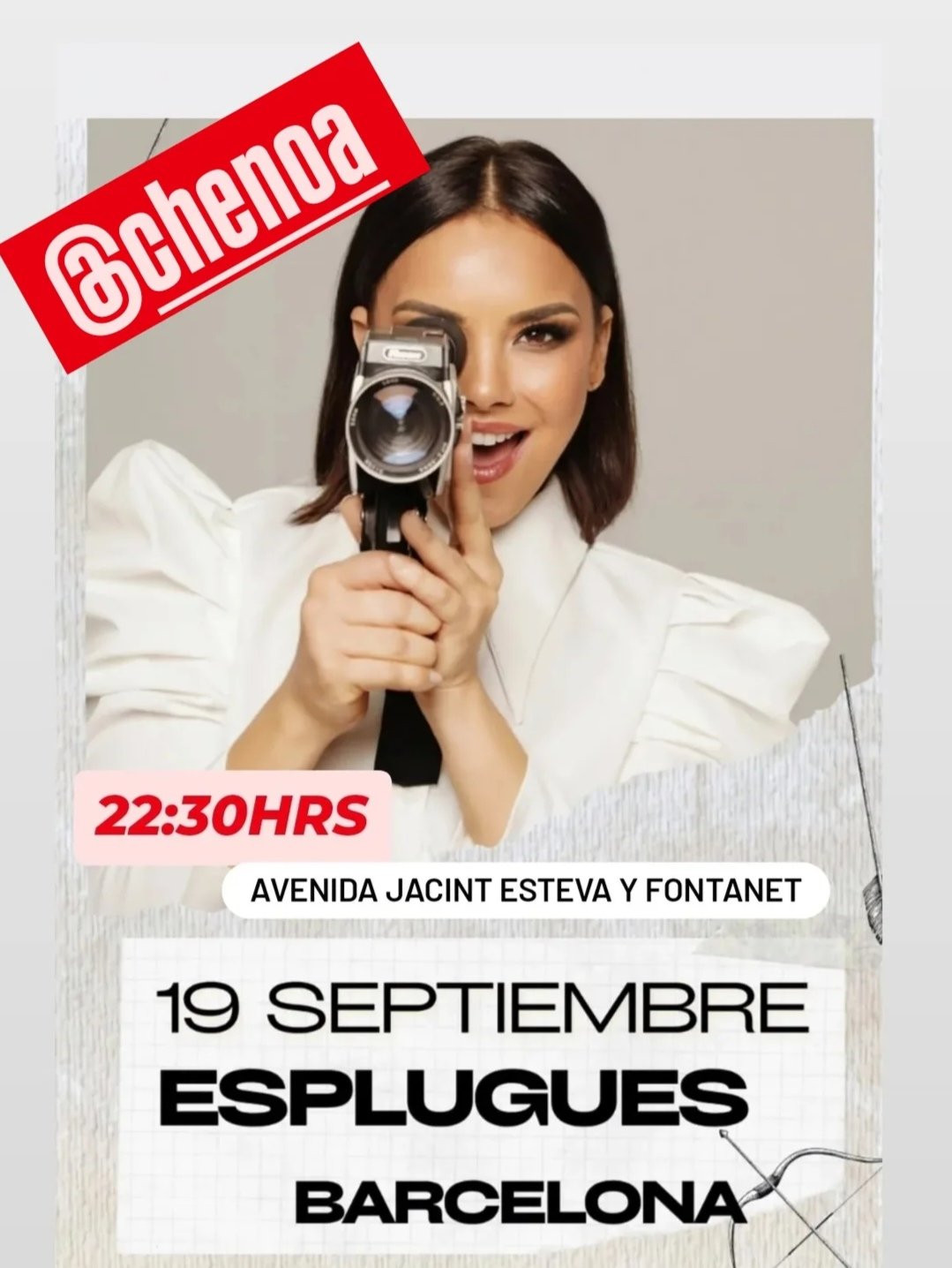 Chenoa encabeza el cartel de la Fiesta Mayor de Sant Mateu en Esplugues