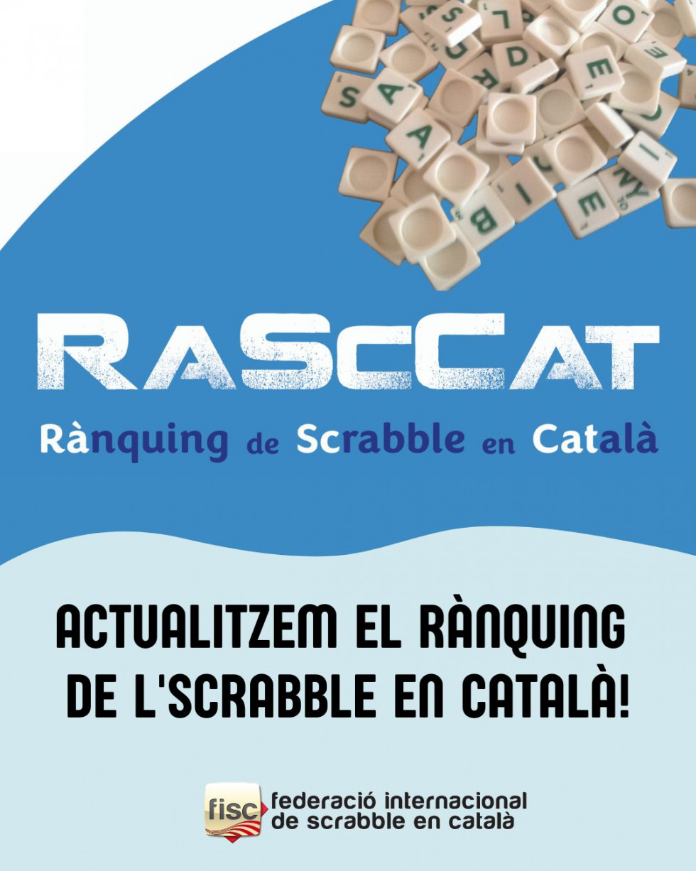 Tras una intensa competición en El Prat, se publica la nueva lista de jugadores de Scrabble en catalán
