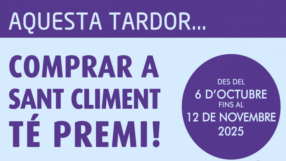 ¡Compra en Sant Climent y gana! Nueva campaña de otoño con vales de 25€