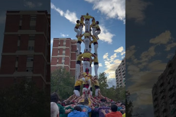 4de8 dels Castellers de Castelldefels a l'Hospitalet