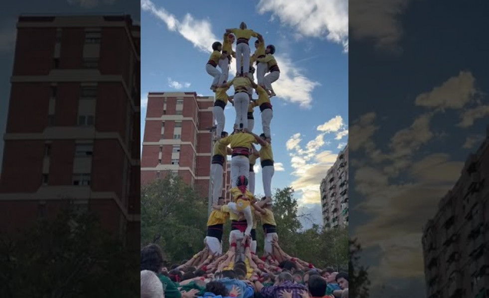 4de8 dels Castellers de Castelldefels a l'Hospitalet