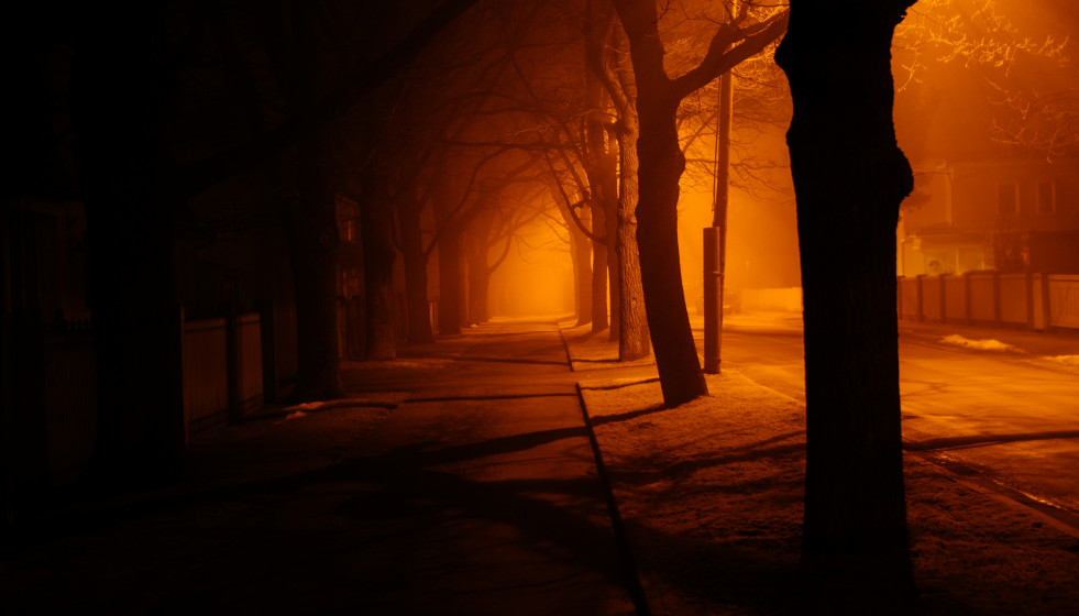 Noche brumosa de otono