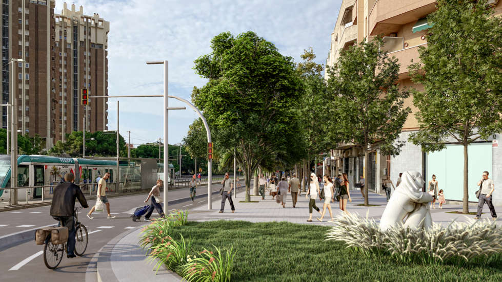 Comienza la gran transformación de la avenida de Cornellà en Esplugues