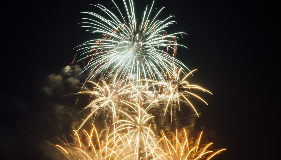 Festival de fuegos artificiales en tailandia