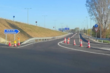 ACTUALITZACIÓ   Ja està obert el ramal de sortida de la rotonda el·líptica de la B 25 cap a Cast