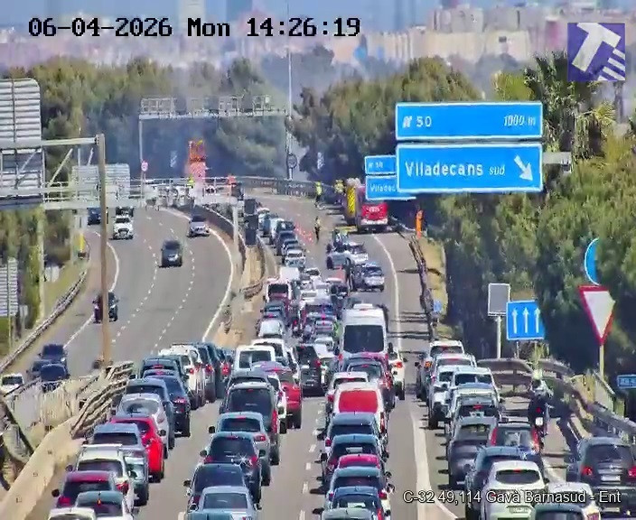 EuropaPress 7418458 estado carretera c 32 altura gava bracelona