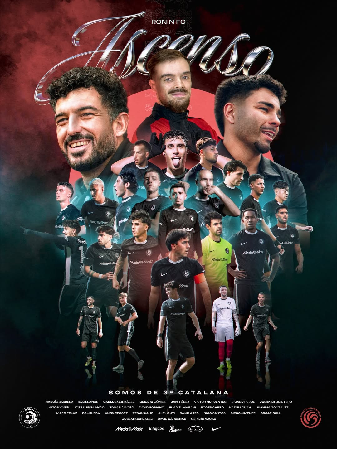 Hemos logrado el primer ascenso de la historia de Ru014dnin FC. u00a1Estamos en 3u00aa Catalana! ud83eudd77ud83cudfc6 Campeo