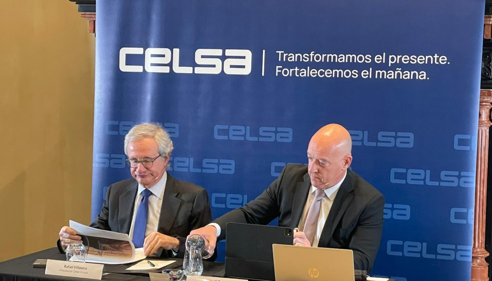 El presidente de Celsa, Rafael Villaseca, y el consejero delegado, Jordi Cazorla