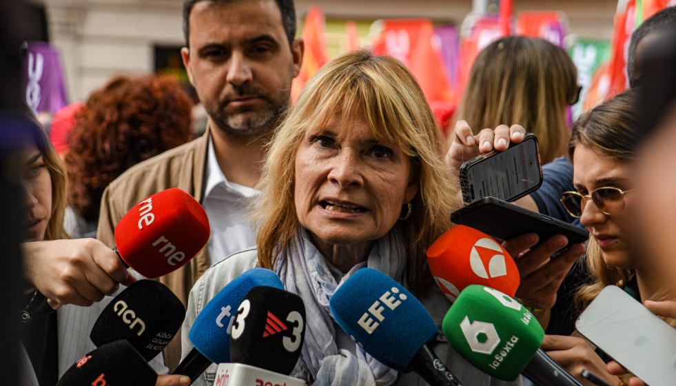 EuropaPress 7489058 portavoz psc lluisa moret manifestacion mayo ccoo ugt mayo 2026 barcelona