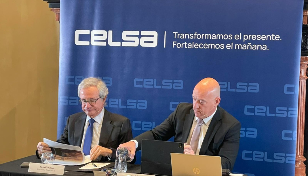 El presidente de Celsa, Rafael Villaseca, y el consejero delegado, Jordi Cazorla.