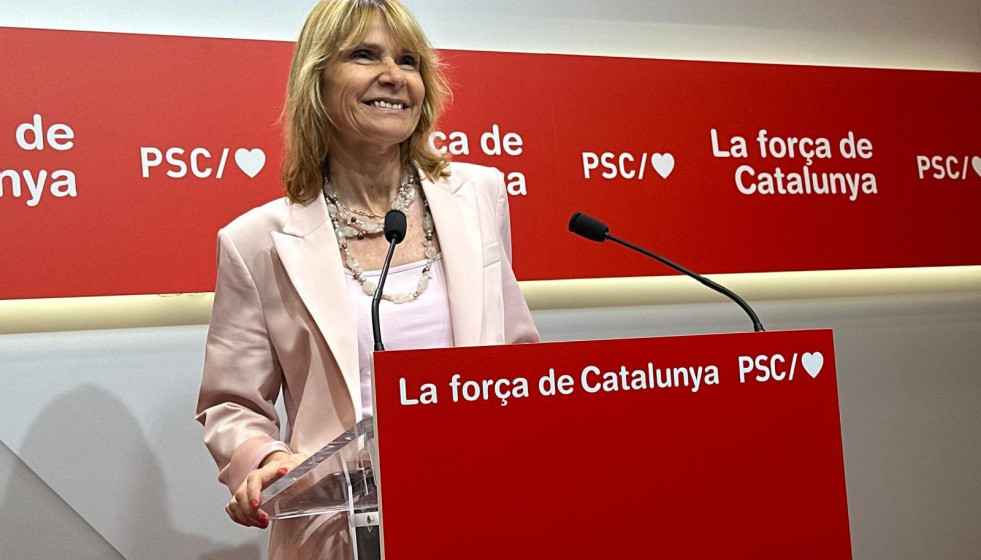La vicesecretaria primera y portavoz del PSC, Lluïsa Moret