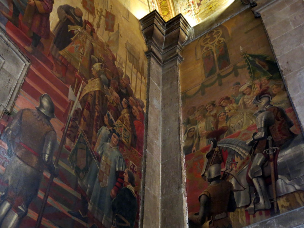 Generalitat, Salu00f3 de Sant Jordi, pintures murals historicistes