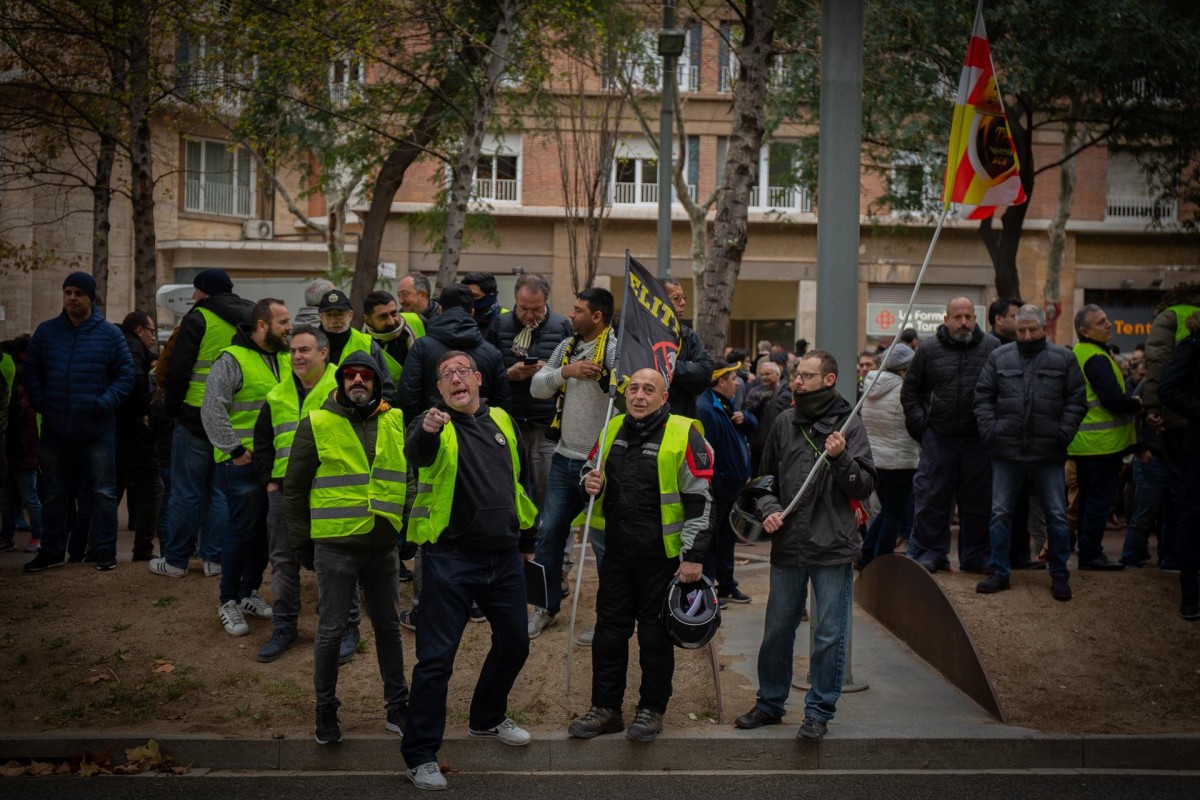Manifestación taxistas barcelona