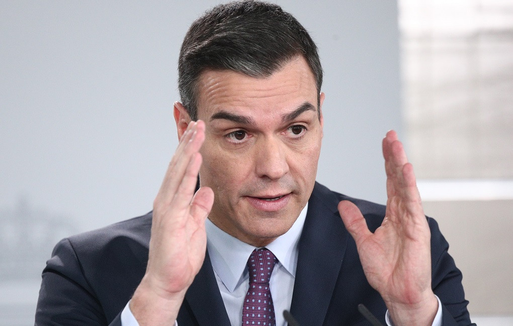 El presidente del Gobierno, Pedro Sánchez, en rueda de prensa tras la primera reunión del consejo de ministros