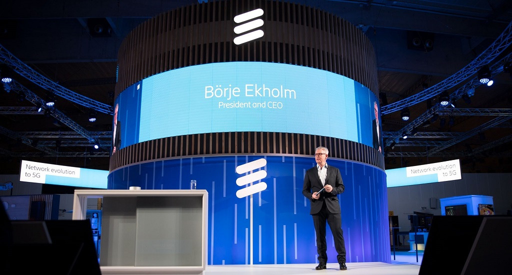 Bu00f6rje Ekholm, presidente y director ejecutivo de Ericsson, en el Mobile World Congress (MWC) de Barcelona de 2019