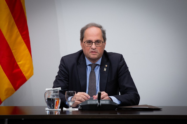 Presidente generalitat quim torra preside reunion extraordinaria consell 1