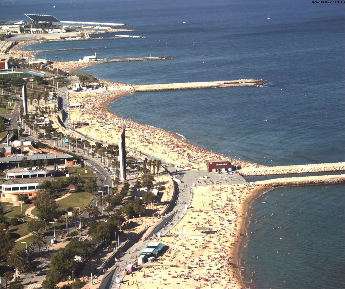 Platja del Bogatell a Barcelona.