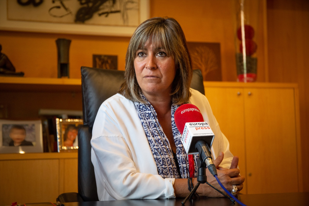 La alcaldesa de L'Hospitalet y presidenta de la Diputación de Barcelona, Núria Marín, durante su entrevista con Europa Press, en Barcelona (España), a 18 de septiembre de 2019.