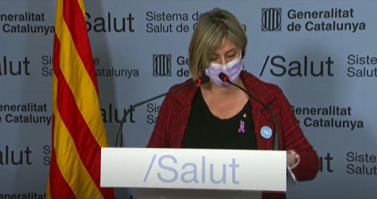 La consellera de Salut de la Generalitat, Alba Vergés, en una roda de premsa telemàtica (Arxiu)