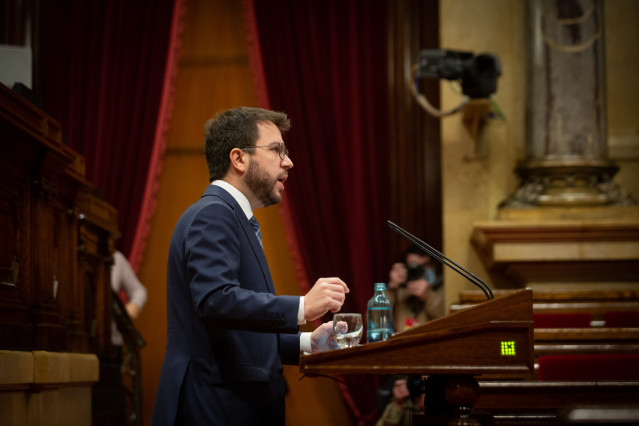 El vicepresidente de la Generalitat, Pere Aragonès, en la diputación permanente del Parlament