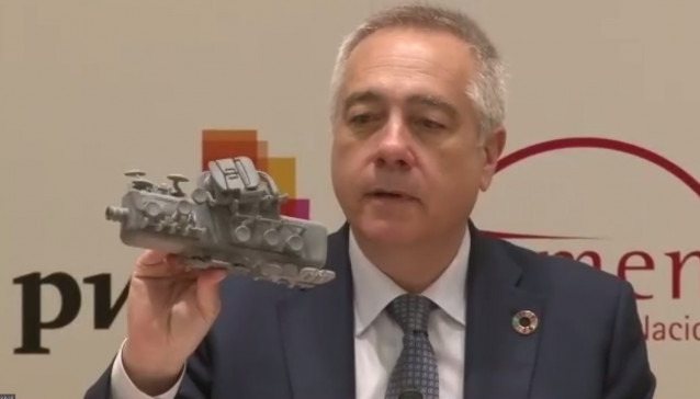 El delegado especial del Estado en el Consorcio de la Zona Franca de Barcelona (CZFB), Pere Navarro, durante el desayuno telemático organizado por Foment del Treball y PwC.